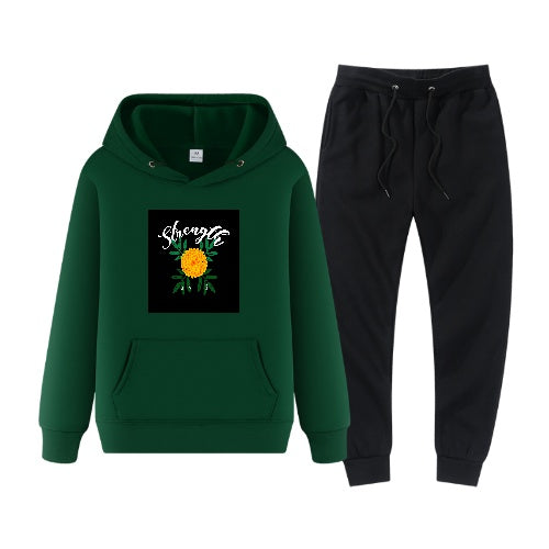 Men's & Women's Loose Harem Trousers and Hoodie Set